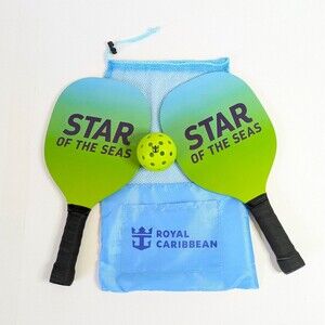Star of the Seas Pickleball Set 2 Paddles Ball Bag RCI Inaugural Cruise 2025